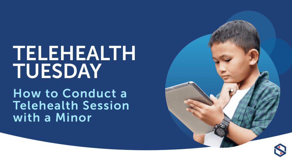 A parent and child joining a pediatric telehealth visit together on a tablet