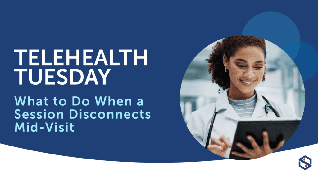 Provider reconnecting a dropped telehealth session using SecureVideo's dual video engine fallback